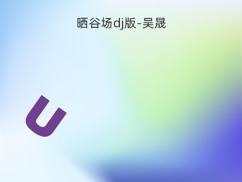 晒谷场dj版-吴晟