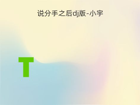 说分手之后dj版-小宇