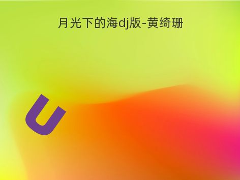 月光下的海dj版-黄绮珊