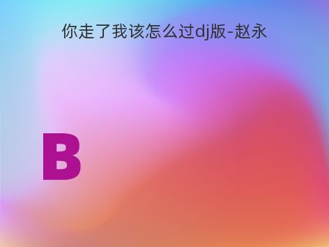 你走了我该怎么过dj版-赵永