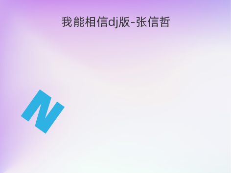 我能相信dj版-张信哲