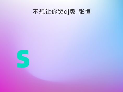 不想让你哭dj版-张恒