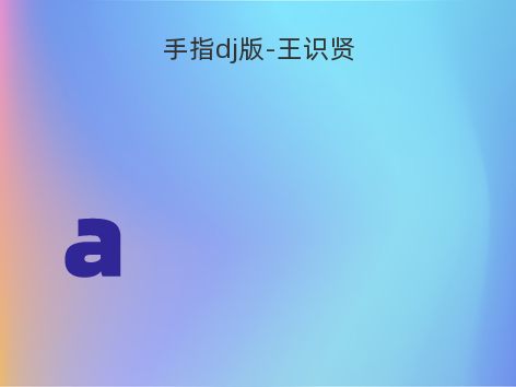 手指dj版-王识贤