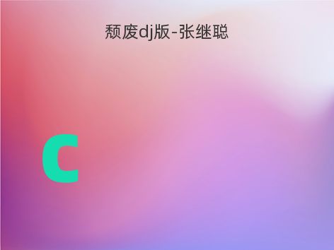 颓废dj版-张继聪