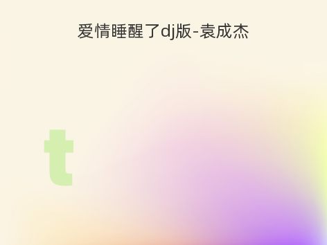 爱情睡醒了dj版-袁成杰
