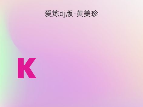 爱炼dj版-黄美珍