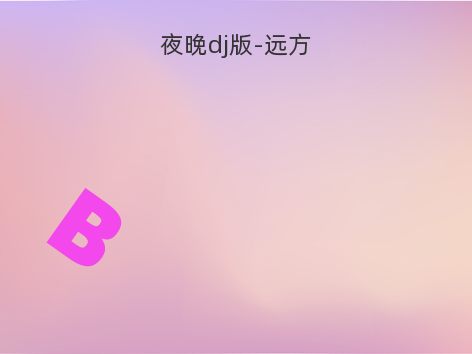 夜晚dj版-远方