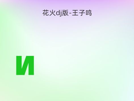 花火dj版-王子鸣