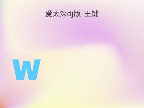 爱太深dj版-王键