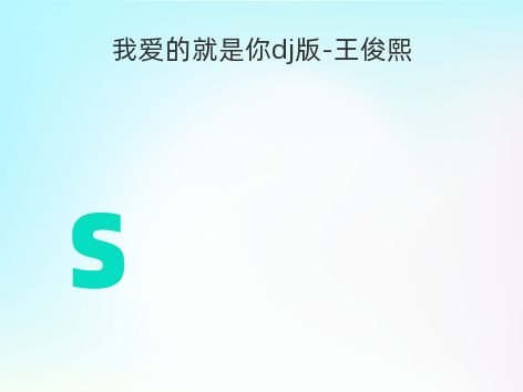 我爱的就是你dj版-王俊熙