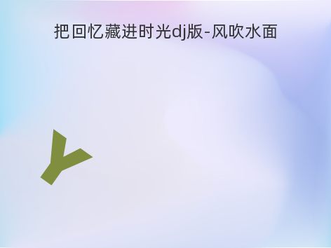 把回忆藏进时光dj版-风吹水面