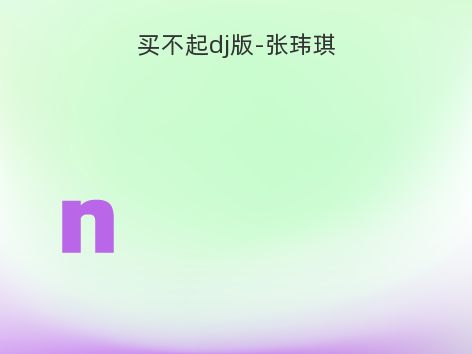 买不起dj版-张玮琪