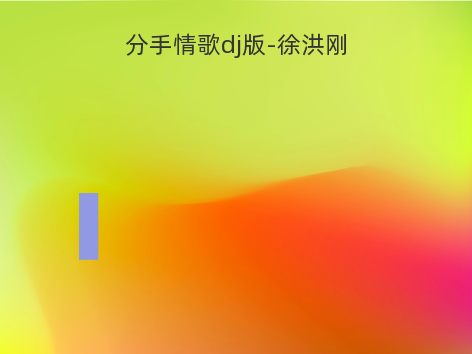分手情歌dj版-徐洪刚