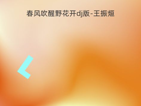 春风吹醒野花开dj版-王振烜