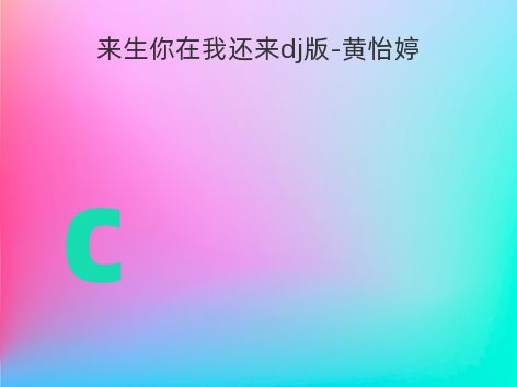 来生你在我还来dj版-黄怡婷