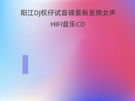 阳江DJ权仔试音碟最新发烧女声HIFI音乐CD